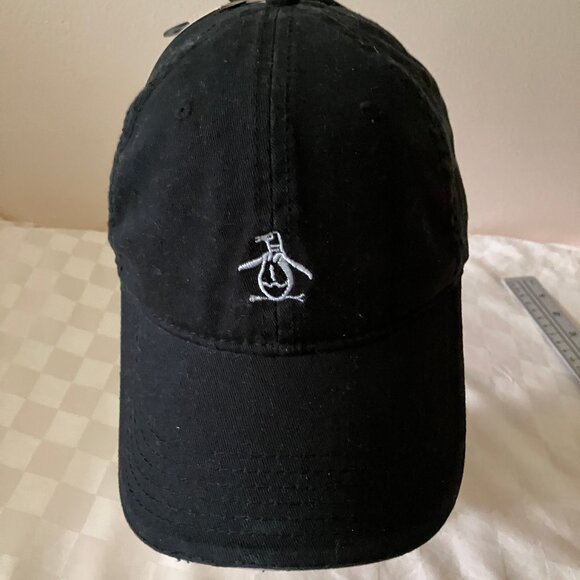 Baseball cap Penguin by Munsingwear Black OSFA - Picture 1 of 7